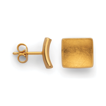925/-øreringe,fg.,børstet/pol., 10mm, fra Bastian Inverun