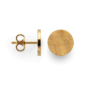 925/- øreringe, fg., børstet/pol., 10mm, fra Bastian Inverun