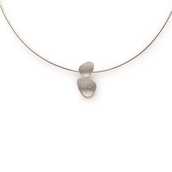 925/-Vedhæng, rhodineret, mat, Dia. 0,03ct W-SI, fra Bastian Inverun