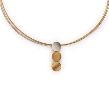 925/- Vedhæng, delvist forgyldt, rho., mat/mat, fra Bastian Inverun
