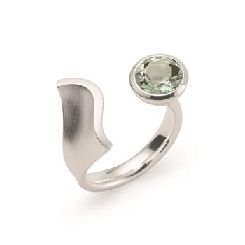 925/-Ring, rho., mat/poleret, Gr. Ametyst 1.58ct, fra Bastian Inverun