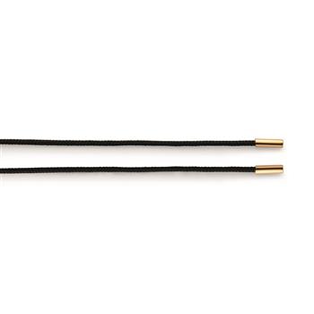 Nylonrem sort, 925 / endestykker fg., 70cm, 2mm, fra Bastian Inverun