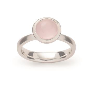 Sterling sølv ring, poleret, rosakvarts 1.58ct, fra Bastian Inverun