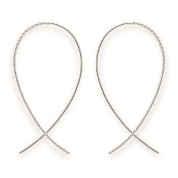 925/- Øreringe, rhodineret, matte, fra Bastian Inverun