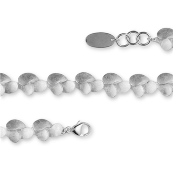 925/- armbånd, børstet, 16 cm + 2 cm, fra Bastian Inverun