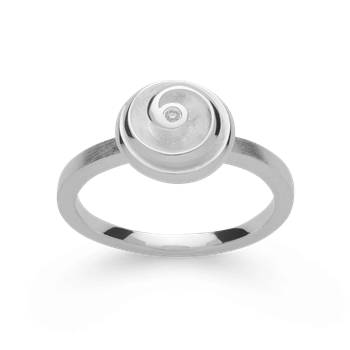 925/ring, rh, mat/poleret, dia. 0,015ct W-SI, fra Bastian Inverun