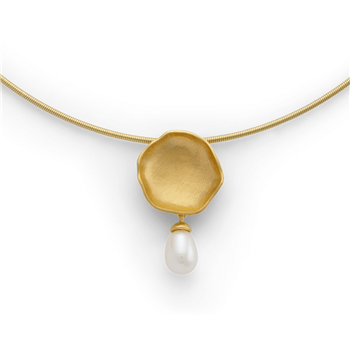 925/vedhæng, forgyldt, mat, kultur perle 3,37 ct, fra Bastian Inverun