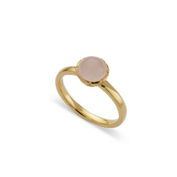 925 ring, forgyldt,poleret, rosenkvarts 1,33 karat, fra Bastian Inverun