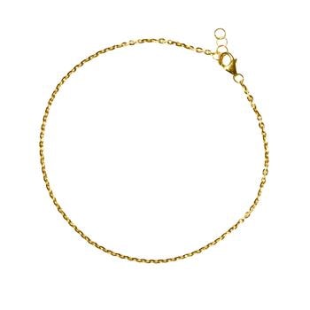 14kt Anker Facet Armbånd & Halskæde -udført i 0,4 mm tråd og bredde på 1,5 mm. 50cm, fra San - Links of Joy