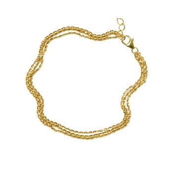 18kt Armbånd & halskæde med 3 rækker 20+1cm, fra San - Links of Joy