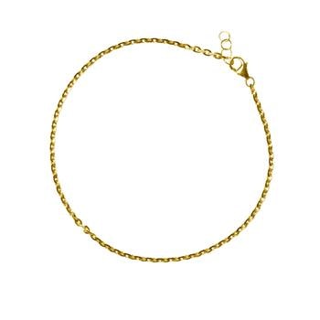 14kt Anker Facet Armbånd & Halskæde-udført i 0,5mm tråd og bredde på 1,8mm. 50cm, fra San - Links of Joy