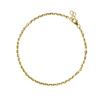 14kt Anker Facet Armbånd & Halskæde-udført i 0,6mm tråd og bredde på 2,2mm 50cm, fra San - Links of Joy