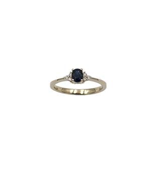 Ring 14 karat guld safir med 0,055ct wsi, fra L&G