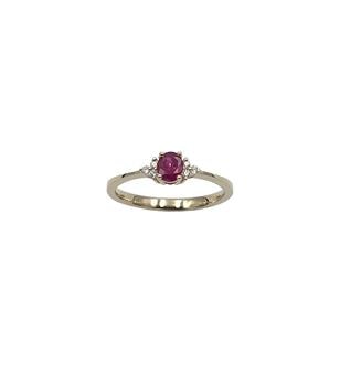 Ring 14 karat guld rubin med 0,055ct wsi, fra L&G