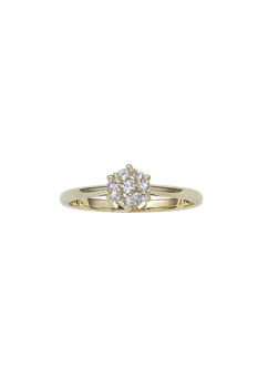 Ring 14 karat guld Stjerne 0,19 carat WSI, fra L&G