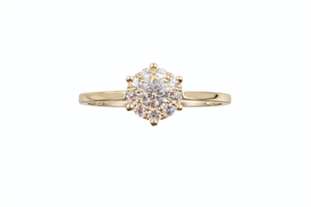 Ring 14 karat BIG STJERNE 0,41 carat WSI, fra L&G