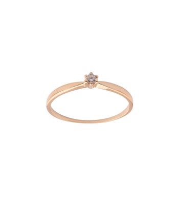 Ring rødguld 14 karat 6 greb 0,05 WSI, fra L&G