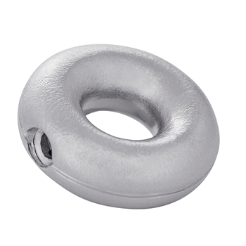 SHAPE Sølv rhod. lås "donut" mat/blank, fra Siersbøl Shape