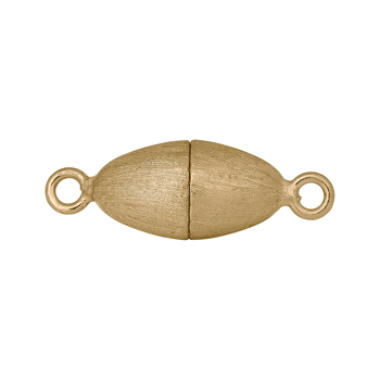 Forg. Sølv magnet perlelås oval 8mm mat, fra Siersbøl
