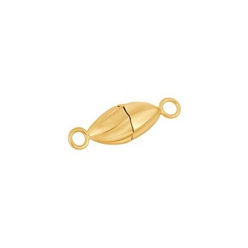 Forg. sølv magnet perlelås oval 6mm, fra Siersbøl