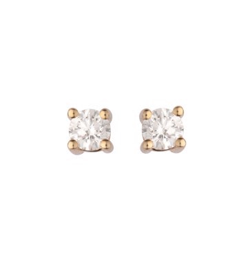 Ørestik 14 karat rødguld 0,30ct WSI, fra L&G