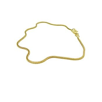 1,3mm Rævekæde i Forgyldt Sterlingsølv Armbånd 21 cm, fra San - Links of Joy