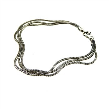 Halskæde - 3 rk.Rævekæde - Letoxyderet 60 cm, fra San - Links of Joy