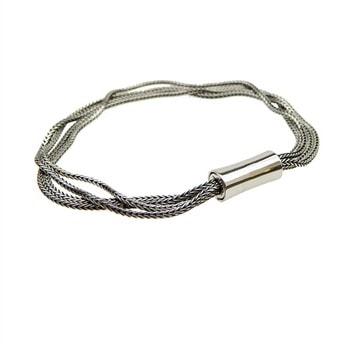 Armbånd 4 rk. Rævekæde - Let oxyderet 21 cm, fra San - Links of Joy