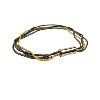Armbånd 4 rk. rævekæde - 2 farvet 21 cm, fra San - Links of Joy