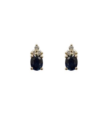 Ørestik 14 karat guld safir med 0,055ct WSI, fra L&G