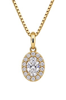 14 karat Elegance oval brillant vedhæng med ialt 0,52 carat WSI