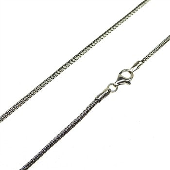 1,8mm Rævekæde i Let Oxyderet Sterlingsølv Armbånd Letoxyderet 21 cm, fra San - Links of Joy