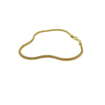 1,8mm Rævekæde i Forgyldt Sterlingsølv Armbånd 21 cm, fra San - Links of Joy
