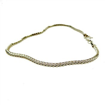 2,8mm Rævekæde i Blank Sterlingsølv Armbånd 23 cm, fra San - Links of Joy