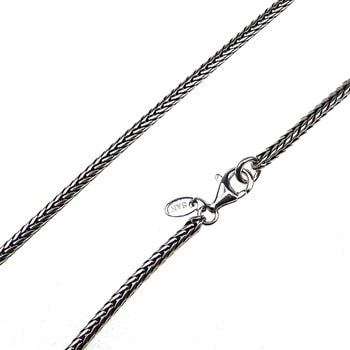 3,2mm Rævekæde i Let Oxyderet Sterlingsølv Armbåndfor Letoxyderet 23 cm, fra San - Links of Joy