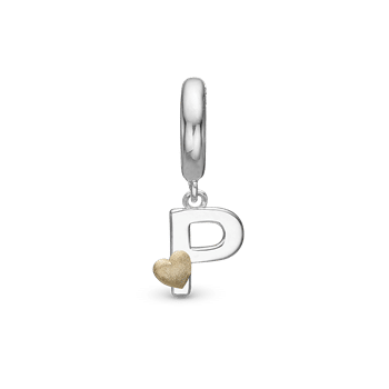 Bogstav P - Charm 6 mm, fra Christina Jewelry & Watches