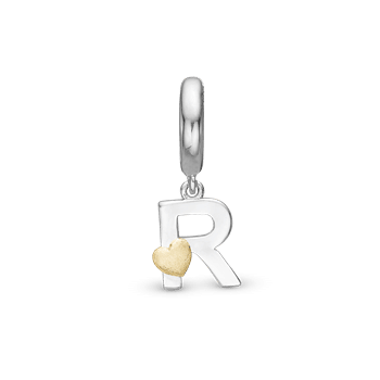 Bogstav R - Charm 6 mm, fra Christina Jewelry & Watches