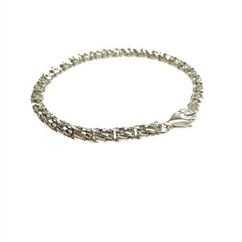 Armbånd i Blank Sterlingsølv 4,7mm 23 cm, fra San - Links of Joy