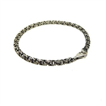 Armbånd i Let oxyderet Sterlingsølv 4,7mm 23 cm, fra San - Links of Joy