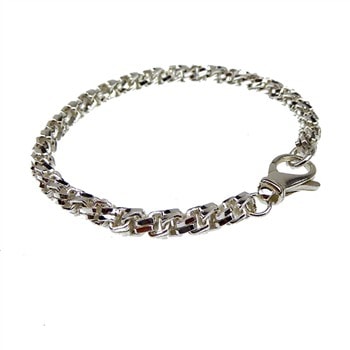 Armbånd - Massiv/Kraftig kæde i Blank udførelse - 5,5mm 23 cm, fra San - Links of Joy