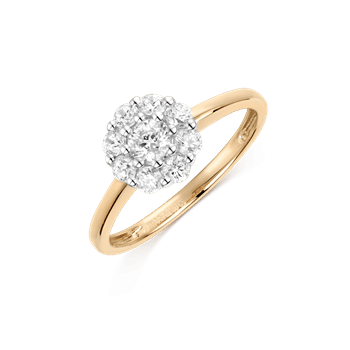 8 kt guld ring med zirkonia