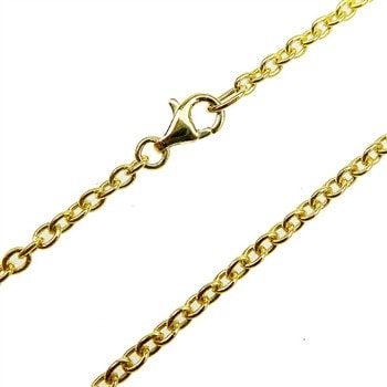 Halskæde - Ankerkæde/Forgyldt 0,6mm 60 cm, fra San - Links of Joy