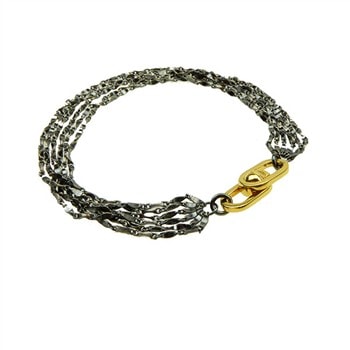 Armbånd - Oxyderet m.Forgyldt Magnetlås 21 cm, fra San - Links of Joy