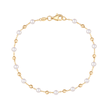 8 karat guld armbånd med Perler, fra Støvring Design