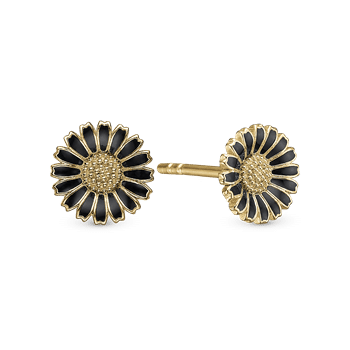 Marguerite black 8mm - Ørestikker , fra Christina Jewelry & Watches