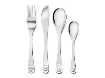 Børnebestik, 4-delt, Miffy, rustfrit stål, fra Noa Kids