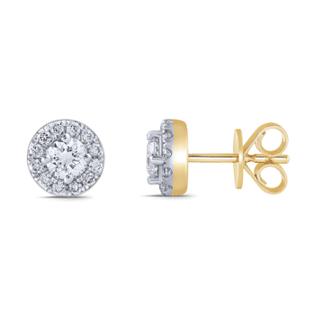 14 karat Guld ørestikker med brillianter, fra Støvring Design