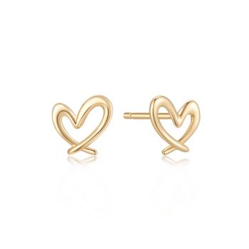14 karat guld hjerteørestikker fra Støvring Design