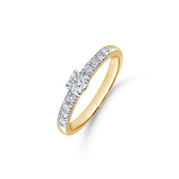14 karat Guld ring med brillianter, fra Støvring Design