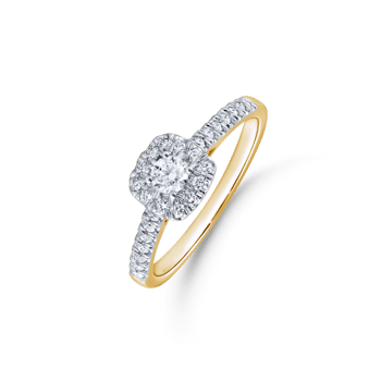14 karat Guld ring med masser af funklende brillianter, fra Støvring Design